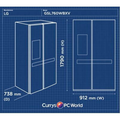Frigorifico LG GSL760WBXV Americano Negro A+ No Frost
