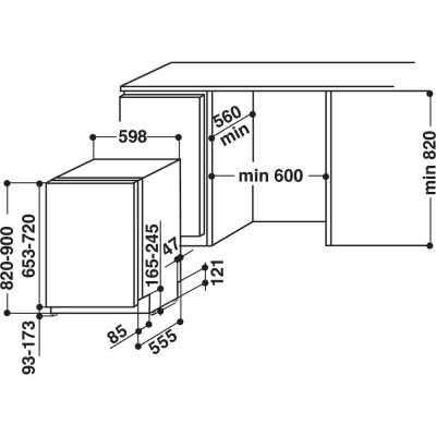 Lavavajillas integrado HOTPOINT HIC 3C26 W F A ++ 14 cubiertos