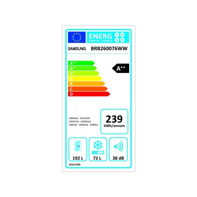 Frigorífico SAMSUNG  BRB 260076 WW 1,77x55Cm A++ Integrable No Frost