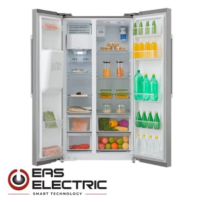 FRIGO SIDE BY SIDE EAS ELECTRIC EMSS179AX1 NF 89.5X74.5X178.8 CLASE A+ / F INOX