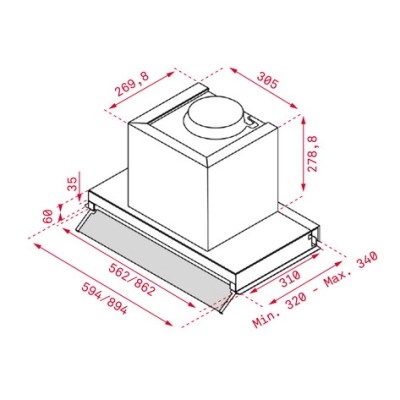 Campana integrable Teka Integra 96750 POS, 90 cm., 630 m3/h Campana integrable Teka Integra 96750 POS, 90 cm., 630 m3/h
