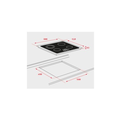 Teka TB6310 Negro Integrado Cerámico 3 zona(s) Teka TB6310 Negro Integrado Cerámico 3 zona(s)