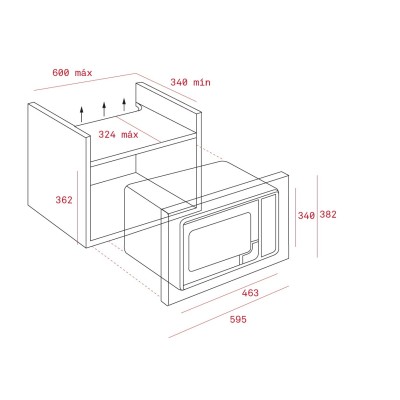 Teka MWE 225 FI Acero inoxidable Integrado 20 L 800 W