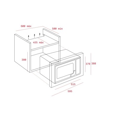 Teka MWE 255 FI Acero inoxidable Integrado 25 L 900 W