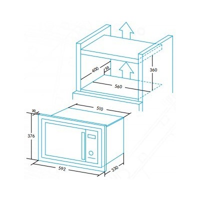 Edesa EMW-2020-IG X Acero inoxidable Microondas con grill Integrado 20 L 700 W