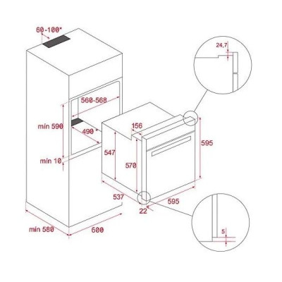 Horno TEKA HCB-6415 Inox. Multifunción, 65L, Limpieza HydroClean, fondo reducido