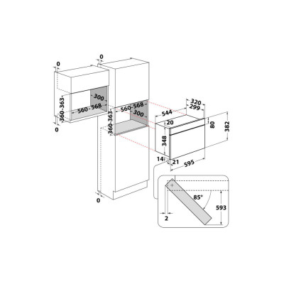 Whirlpool AMW 442 IX Acero inoxidable Microondas con grill Integrado 22 L 750 W