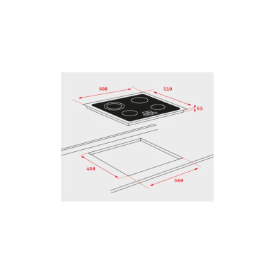 Teka TZ6415 Negro Integrado Cerámico 4 zona(s) Teka TZ6415 Negro Integrado Cerámico 4 zona(s)