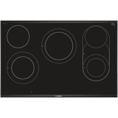 Bosch Serie 8 PKM875DP1D hobs Negro, Acero inoxidable Integrado Cerámico 5 zona(s)