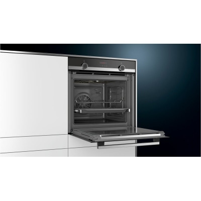 Siemens iQ300 HB574AER0 horno 71 L 3600 W Negro, Acero inoxidable