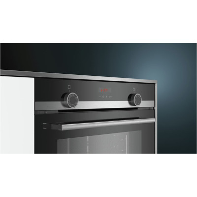 Siemens iQ300 HB574AER0 horno 71 L 3600 W Negro, Acero inoxidable