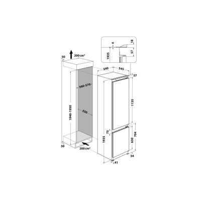 Whirlpool ART 9811 SF2 Integrado 306 L E Blanco