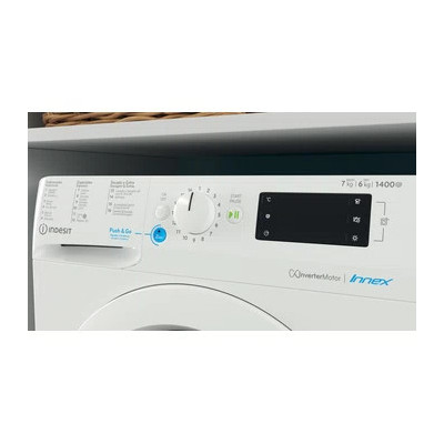 Indesit BDE 76435 9W SPT lavadora-secadora Independiente Carga frontal Blanco D