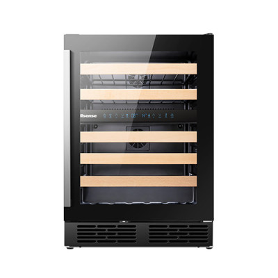 Hisense RW17W4NWLG0 enfriador de vino Nevera de vino Independiente Negro 46 botella(s)
