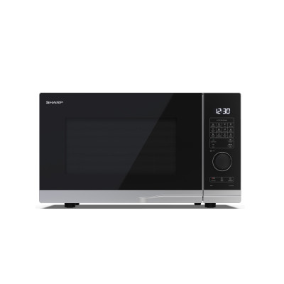 Sharp YC-PG234AE-S microondas Negro, Plata Microondas con grill Encimera 23 L 900 W