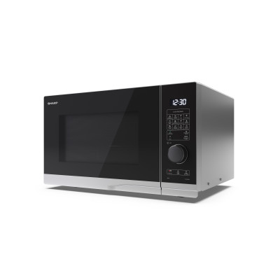 Sharp YC-PG234AE-S microondas Negro, Plata Microondas con grill Encimera 23 L 900 W