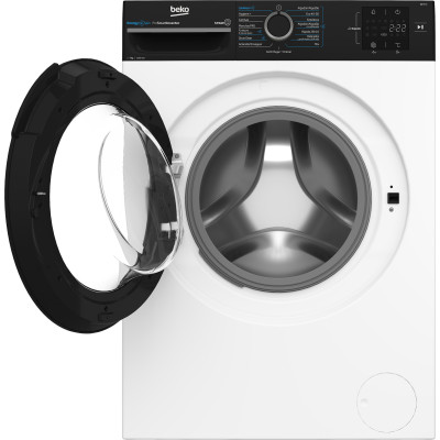 Beko b300 BM3WFU3721W lavadora Carga frontal 7 kg 1200 RPM Negro, Blanco