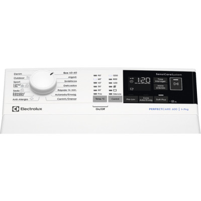 Electrolux SensiCare 600 EN6T4722NF lavadora Carga superior 7 kg 1200 RPM Blanco