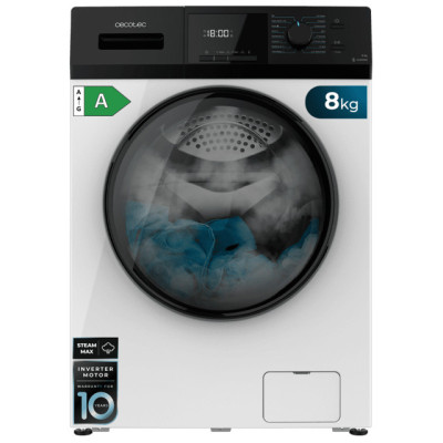 Cecotec Bolero Dresscode 8410 Inverter A lavadora Carga frontal 8 kg 1400 RPM Negro, Blanco