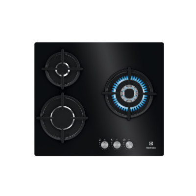 Electrolux Serie 300 KGE6633NOK Negro Integrado 60 cm Encimera de gas 3 zona(s)