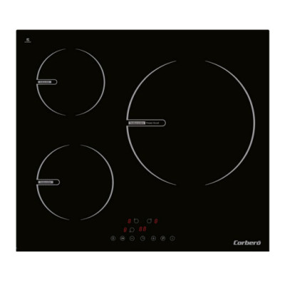 Corbero CCIG3BL604 hobs Negro Integrado 59 cm Con placa de inducción 3 zona(s)