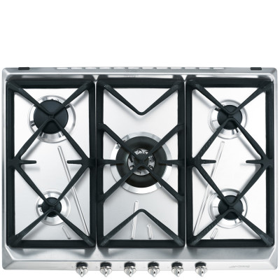 Smeg SRV576GH5 hobs Acero inoxidable Integrado 75 cm Encimera de gas 5 zona(s)