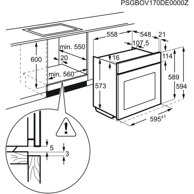 AEG BES331111M horno 72 L Acero inoxidable