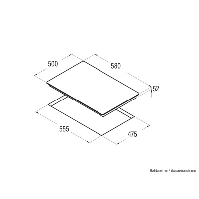 CATA GIB 6021 X Acero inoxidable Integrado Encimera de gas 3 zona(s)