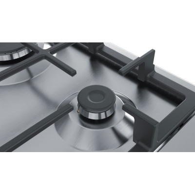 Bosch Serie 4 PGC6B5B90 hobs Acero inoxidable Integrado 60 cm Encimera de gas 3 zona(s)