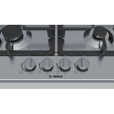 Bosch Serie 4 PGH6B5B90 hobs Acero inoxidable Integrado 60 cm Encimera de gas 4 zona(s)