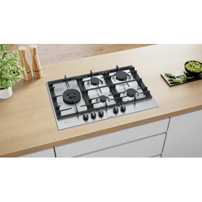 Bosch Serie 6 PCS7A5B90 hobs Acero inoxidable Integrado 75 cm Encimera de gas 5 zona(s)