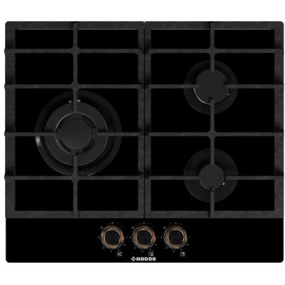 Nodor NorCook GH 6030 GBK Negro Integrado 59 cm Encimera de gas 3 zona(s)