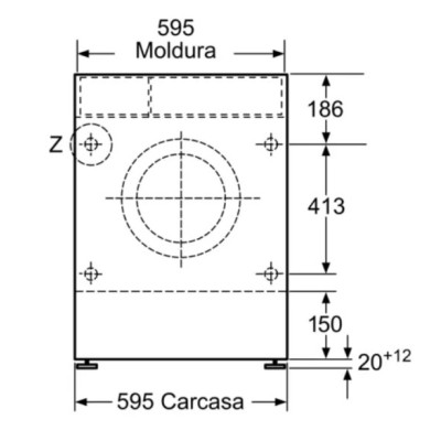 Balay 3TW773B lavadora-secadora Independiente Carga frontal Blanco E
