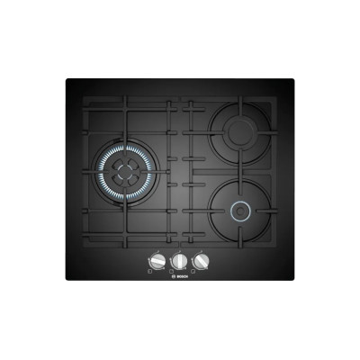 Bosch Serie 4 PNC6B6B90 hobs Negro Integrado 60 cm Encimera de gas 3 zona(s)