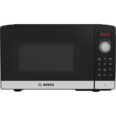 Bosch Serie 2 FEL023MS2 microondas Negro, Acero inoxidable Solo microondas Encimera 20 L 800 W