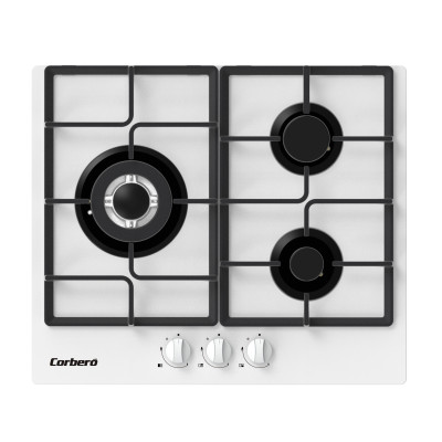 Corbero CPCGM3F3122W hobs Blanco Integrado 60 cm Encimera de gas 3 zona(s)