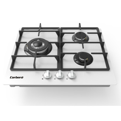 Corbero CPCGM3F3122W hobs Blanco Integrado 60 cm Encimera de gas 3 zona(s)