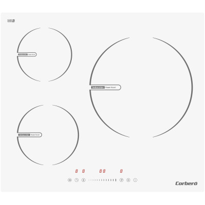 Corbero CCIG10033W hobs Blanco Integrado 59 cm Con placa de inducción 3 zona(s)