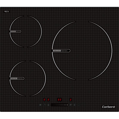 Corbero CCIG9334 hobs Negro Integrado 60 cm Con placa de inducción 3 zona(s)