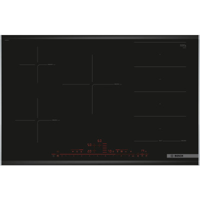 Bosch Serie 8 PXV875DV1E hobs Negro Integrado 82 cm Con placa de inducción 5 zona(s)