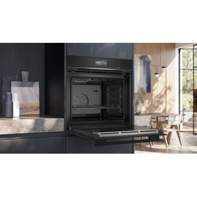 Siemens iQ700 HR736G1B1 horno 71 L 3600 W Negro, Acero inoxidable