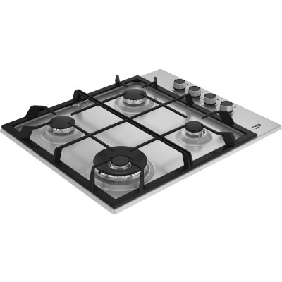 Beko HIBW64125SX hobs Acero inoxidable Integrado 61 cm Encimera de gas 4 zona(s)