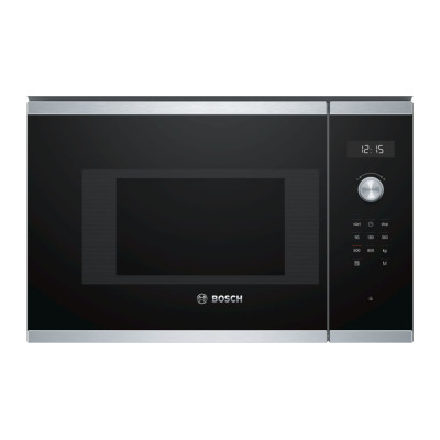 Bosch Serie 6 BFL524MS0 microondas Negro, Acero inoxidable Solo microondas Integrado 20 L 800 W