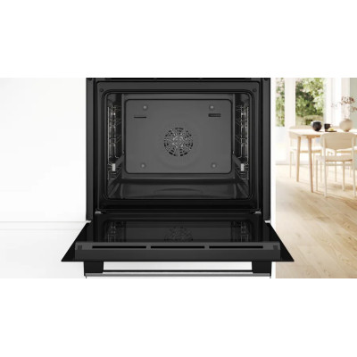 Bosch Serie 6 HBG536ES3 horno 71 L 3400 W Negro, Plata