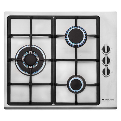 Aspes AEG3F hobs Acero inoxidable Encimera 58 cm Encimera de gas 3 zona(s)