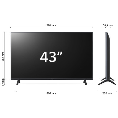 LG UHD 43UR78006LK.API Televisor 109,2 cm (43") 4K Ultra HD Smart TV Wifi Negro