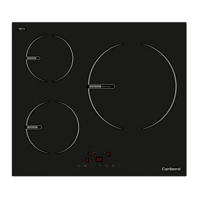 Corbero CCIG3BL603 hobs Negro Integrado 59 cm Con placa de inducción 3 zona(s)