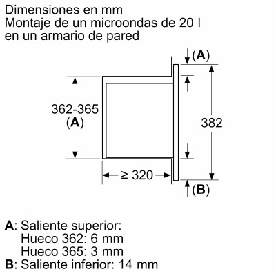 Balay 3CG5142X3 microondas Negro, Acero inoxidable Microondas con grill Integrado 20 L 800 W