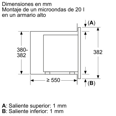 Balay 3CG6112X3 microondas Acero inoxidable Microondas con grill Integrado 20 L 800 W