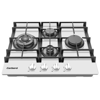 Corbero CPCGM4F4122W hobs Blanco Integrado 60 cm Encimera de gas 4 zona(s)